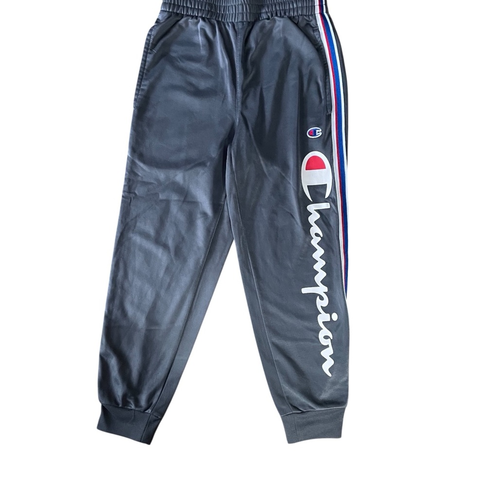 Champion Kids Charcoal Joggers with Logo Stripe